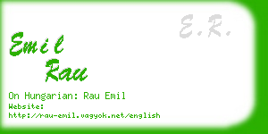 emil rau business card